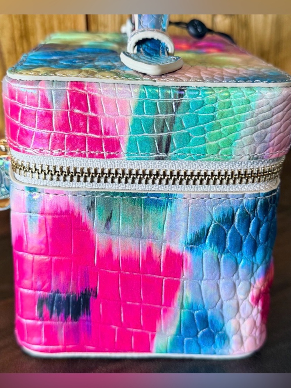 BRAHMIN SMALL CHARMAINE MELBOURNE Makeup Bag Leather IMPRESSION NWT FIRM $ - Picture 8 of 14